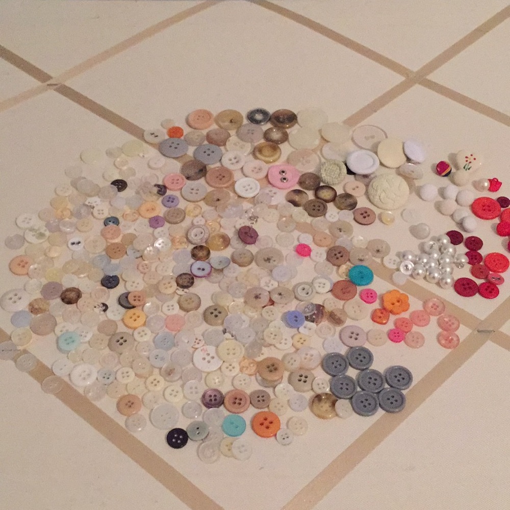 Bundle of buttons light colors.